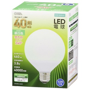 LED電球 ボール電球形 E26 40形相当 昼白色｜LDG4N-G AG51 06-3162 オーム電機