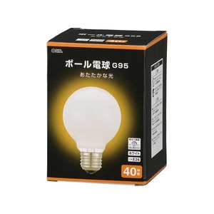  ball lamp E26 40W shape G95 white lLB-G9638K-WN 06-0872 ohm electro- machine 