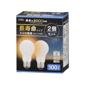  long life light bulb E26 100W shape silica 2 piece set lLB-DL6695W-2PN 06-4758 ohm electro- machine 