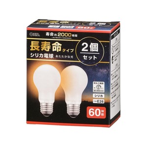  long life light bulb E26 60W shape silica 2 piece set lLB-DL5657W-2PN 06-4756 ohm electro- machine 