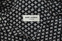 国内正規 SAINT LAURENT PARIS サンローランパリ 総柄 長袖 シャツ トップス ブラック 34 Y-311334 _画像3