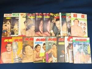 昭和30~40年代/相撲雑誌【読売新聞社 大相撲,サンデー毎日/読売スポーツ別冊,相撲 別冊】19冊(1冊ダブリ) 新横綱若乃花記念号ほか 古書