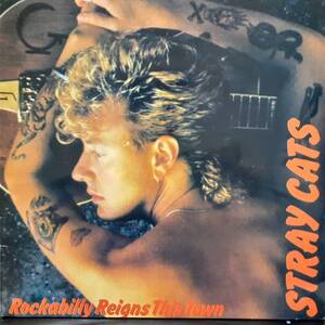 レア欧州盤LP 高音質プライベート！Stray Cats /Rockabilly Reigns This Town 90年 Snake SR-10006 89年再結成時ハンブルグでのLIVE！ROCK