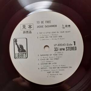 赤盤！PROMO日本盤LP！見本盤 白ラベル！Jackie DeShannon / To Be Free 1970年 Liberty LP-80040 ジャッキー・デシャノン 自由のために