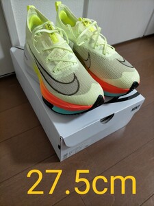 ナイキ エアズーム アルファフライ ネクスト% 27.5cm イエロー ランニングシューズ 長距離 NIKE