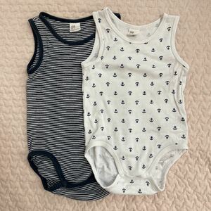 H&M ボディースーツ ロンパース タンクトップ 肌着　80