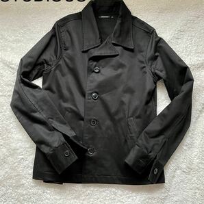 STUDIOUS ステュディオス コットンジャケット メンズジャケット ブラック 黒 S Pコート PORTER 薄手　羽織り