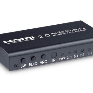 HDMI 切替器 音声分離器 4K/60Hz HDR対応 2入力1出力