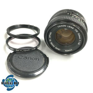 ★C07056/Canon キャノン/一眼レフ カメラ用レンズ/MF/CANON LENS FD 50㎜ 1:1.8/レンズフィルター付