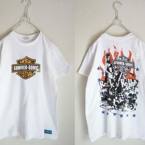 SUMMER SONIC サマーソニック Ｔシャツ☆ハーレー風ロックンロール スタッズ付き Ｍサイズ