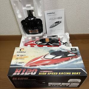 【即納】 DEERC ラジコンボート 2.4Ghz無線操作 日本国内認証済 レッド