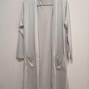 ロングカーディガン シルバーグレー レディースL