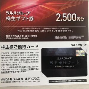 最新 ツルハ 株主優待カード＋株主ギフト券2,500円 送料込