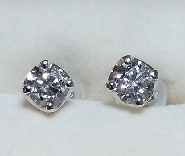 期間限定出品 PT900 ダイヤモンドピアス 0.50ct(刻印あり)