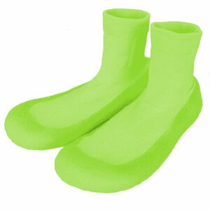  socks shoes fluorescence color slip prevention soft ventilation light weight elasticity socks room shoes interior outdoors combined use 23cm green 