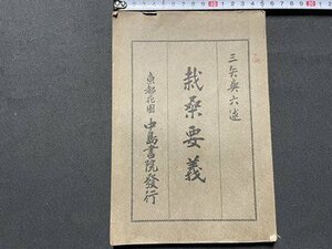 ｓ◎◎　大正期　裁桑要義　中島書院　大正15年 5版　古書　/　B73