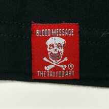 ブラッドメッセージ BLOOD MESSAGE半袖Tシャツ BLST-970 Ship＆Mermaid ブラック 40 M/ロック スカル タトゥー アメカジ バイカー_画像6