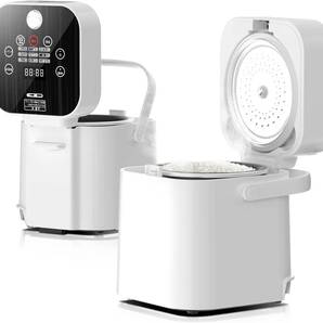 【Amazon限定ブランド】炊飯器 一人暮らし 2合炊き ひとり暮らし用 小型 電気炊飯釜 (0.36 L white) 送料無料