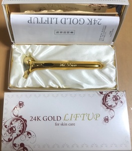 未使用品 純金 美顔 ローラー 24KGOLD LIFTUP ゴールド リフト アップ CBJインターナショナル