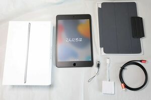 iPad mini5 第5世代 Wi-Fi+Cellular 64GB スペースグレイ Smart Folio、USBカメラアダプタ 付