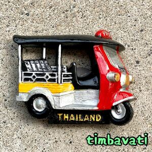 * new goods *[ Thai ]tuktuk red stone record magnet . earth production collection traveling abroad ..