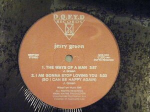 ▲12インチ JERRY GREEN /A- THE WAYS OF A MAN 他 B-KEEPING IN STEP WITH TIME 他 輸入盤 D.Q.F.Y.D WWP-1001◇r40806