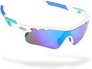 スポーツサングラス 偏光 サングラス メンズ サングラス UV400 紫外線をカット フルセット専用交換レンズ