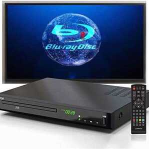 ブルーレイプレーヤー/DVDプレーヤーフルHD1080p 高速起動CPRM再生可能PAL/NTSC対応、HDMI/同軸/AV、USB/外付けHDD対応Blu-rayリージョンA/