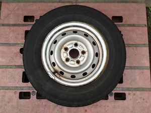 14インチ トヨタ 純正 鉄 ホイール 夏 タイヤ 付き 1本 175/80R14 14×5.5J 残溝約7.5mm 2020年製 TOYO