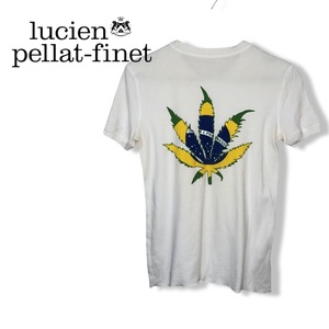 ★Lucien Pellat-Finet/ルシアンペラフィネ ★レディース 半袖 Tシャツ カットソー ブラジル 大麻 プリント size M 管:C:08