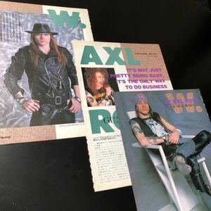 0831-2 - 切り抜き　アクセル・ローズ　ガンズ・アンド・ローゼズ　W. Axl Rose / GUNS N' ROSES