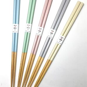 ☆食洗機対応☆パステルカラーの5色のお箸セット