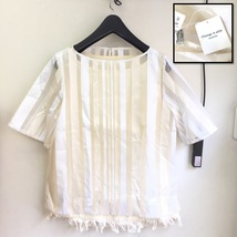 [洋服] トップス「Change&able：Lサイズ：ホワイト×ベージュ」タグ付き レディース 女性 ノースリーブと5分袖くらいのセット_画像1