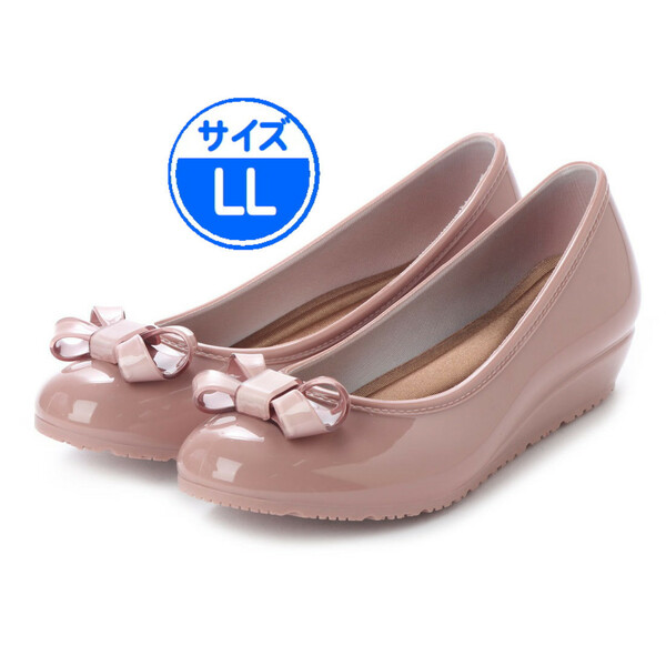 【新品 未使用】レインパンプス ピンク LL 18011