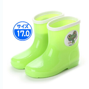 【新品 未使用】キッズ 長靴 グリーン 17.0cm 子供用 緑 JWQ01