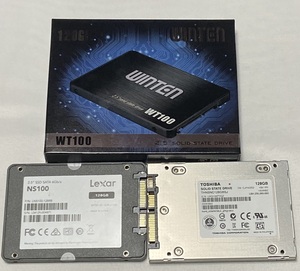 【中古】SSD 3枚セット 120GB 1枚 128GB 2枚 / 未開封 Winten WT100-SSD-120GB Laxar NS100 LNS100-128RB 東芝 THNSNC128GCBSJ