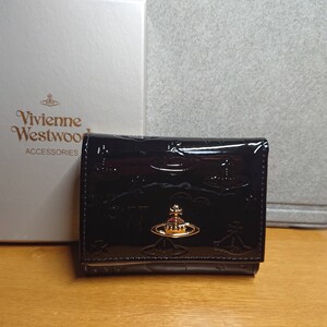 Vivienne Westwood ヴィヴィアンウエストウッド 折りたたみ財布 黒 小 がま口