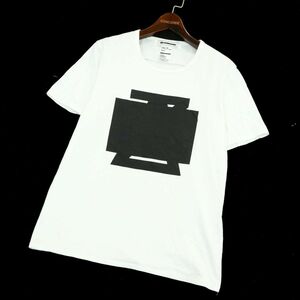 ANREALAGE アンリアレイジ 春夏 ビッグ ロゴ★ 半袖 カットソー Tシャツ Sz.40　メンズ 白　A2T09320_8#D