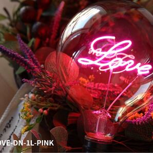 【1,000円値下げ】LOVEデザインLED電球(置きタイプ) ピンク E26