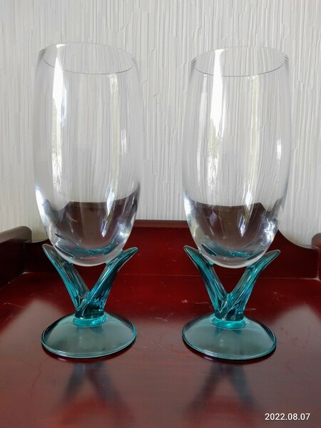 グラス 2個セット 昭和レトロ アルコールグラス