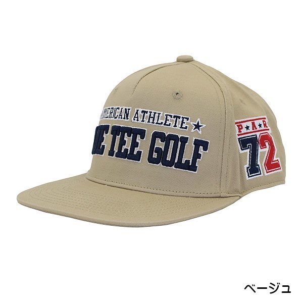 ★送料無料 ★4.ブルーティーゴルフ 【ベージュ】BTG平つばキャップ【CP-008】BLUE TEE GOLF