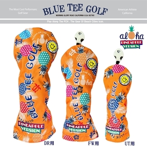 □3PA-OR ブルーティーゴルフ【ポップン パイン:オレンジ】3本セット販売(A)ヘッドカバー BLUE TEE GOLF PHC-03 送料無料