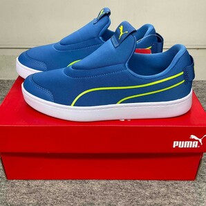 PUMAプーマ キッズジュニアスニーカースリッポン ブルー21センチ新品