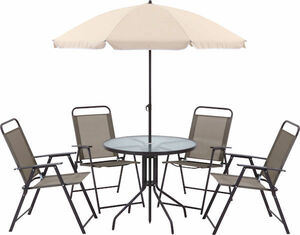  free shipping garden 6 point set outdoor garden table folding chair parasol chair chair table (612)