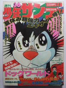 ☆☆V-6098★ 1976年 週刊少年サンデー 第36号 ★がんばれ元気/ドッグワールド/プロゴルファー猿/男組/一球さん/ダメおやじ/まことちゃん☆