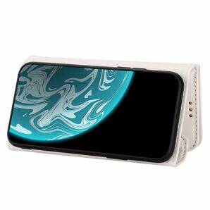 Galaxy S20 レザーケース ギャラクシー s20 ショルダーケース 6.2インチ SC-51A SCG01 カバー カード収納 手帳型 ストラップ付き ホワイトの画像8