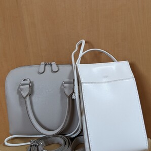 レザータッチ2wayボストンバッグ レザータッチミニツールショルダーバッグ