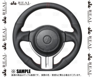 REAL レアル プレミアム (Dシェイプ/ナッパオールレザー/ブラック×レッドユーロステッチ)　86 ハチロク　ZN6　2012/4～2016/8 (F4-D-LPB