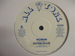 Alton Ellis ： Woman 12'' c/w Story Of Heart (( Reggae レゲエ / 落札5点で送料無料