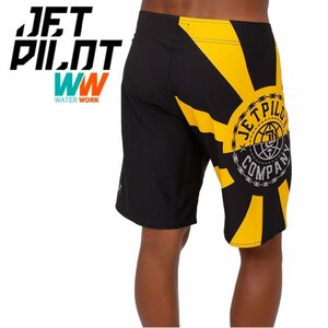 ジェットパイロット JETPILOT 2023 ボードパンツ 送料無料 ハードコア ボードショーツ S22909 ブラック/イエロー 28 海パン